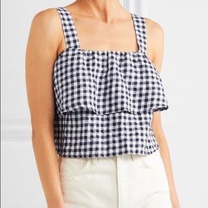 Madewell Gingham Tier Crop Top